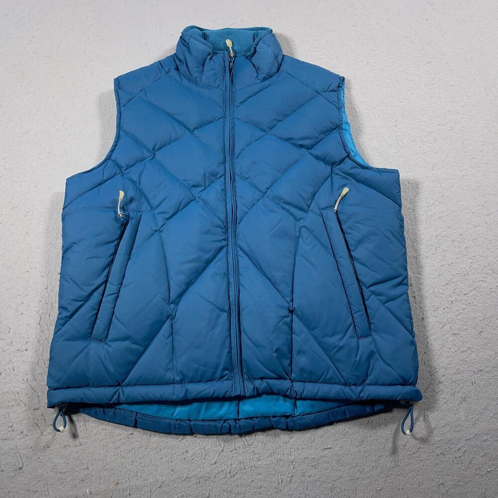 Cabela's Goose Down Vest Mens Small Blue Puffer Outdoors 650 Fill Power Winter